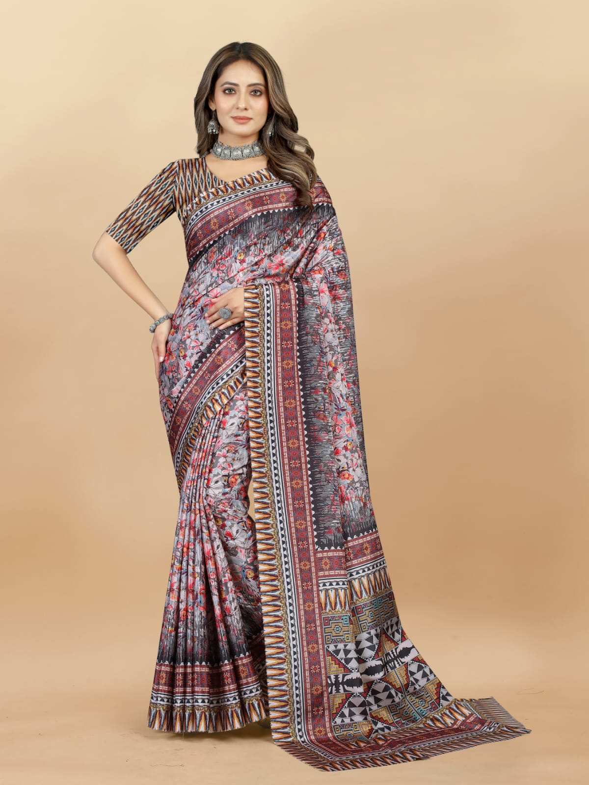 Shree Radha Raman Trendz Crepe Silk Digital Print Saree Catalog